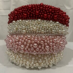 Faux pearl headband bundle (4)